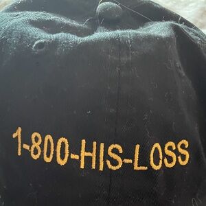 Black Cap with Gold Embroidery